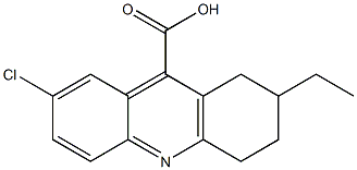 7-chloro-2-ethyl-1,2,3,4-tetrahydroacridine-9-carboxylic acid Structure