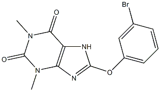 8-(3-bromophenoxy)-1,3-dimethyl-2,3,6,7-tetrahydro-1H-purine-2,6-dione Structure