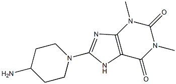 8-(4-aminopiperidin-1-yl)-1,3-dimethyl-3,7-dihydro-1H-purine-2,6-dione Structure