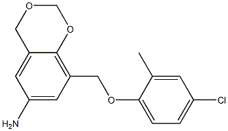 8-(4-chloro-2-methylphenoxymethyl)-2,4-dihydro-1,3-benzodioxin-6-amine Structure