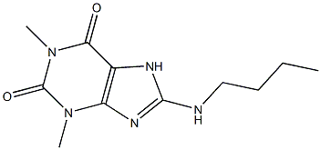 8-(butylamino)-1,3-dimethyl-2,3,6,7-tetrahydro-1H-purine-2,6-dione 구조식 이미지