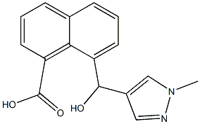 8-[hydroxy(1-methyl-1H-pyrazol-4-yl)methyl]naphthalene-1-carboxylic acid Structure