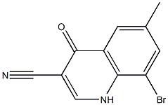 8-bromo-6-methyl-4-oxo-1,4-dihydroquinoline-3-carbonitrile Structure