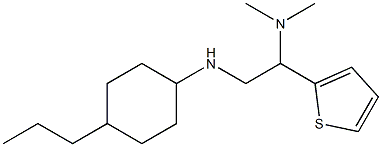 dimethyl({2-[(4-propylcyclohexyl)amino]-1-(thiophen-2-yl)ethyl})amine 구조식 이미지