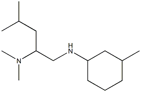 dimethyl({4-methyl-1-[(3-methylcyclohexyl)amino]pentan-2-yl})amine Structure