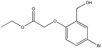 ethyl 2-[4-bromo-2-(hydroxymethyl)phenoxy]acetate 구조식 이미지