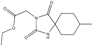 ethyl 2-{8-methyl-2,4-dioxo-1,3-diazaspiro[4.5]decan-3-yl}acetate Structure