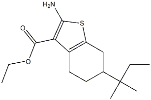 ethyl 2-amino-6-(2-methylbutan-2-yl)-4,5,6,7-tetrahydro-1-benzothiophene-3-carboxylate Structure