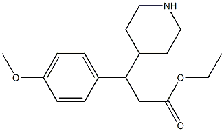 ethyl 3-(4-methoxyphenyl)-3-(piperidin-4-yl)propanoate 구조식 이미지