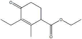 ethyl 3-ethyl-2-methyl-4-oxocyclohex-2-ene-1-carboxylate 구조식 이미지