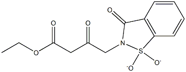 ethyl 4-(1,1-dioxido-3-oxo-1,2-benzisothiazol-2(3H)-yl)-3-oxobutanoate 구조식 이미지