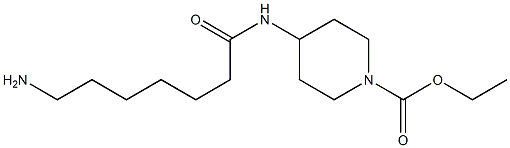 ethyl 4-[(7-aminoheptanoyl)amino]piperidine-1-carboxylate Structure