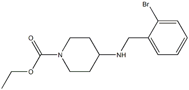 ethyl 4-{[(2-bromophenyl)methyl]amino}piperidine-1-carboxylate 구조식 이미지