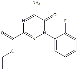 ethyl 5-amino-1-(2-fluorophenyl)-6-oxo-1,6-dihydro-1,2,4-triazine-3-carboxylate 구조식 이미지