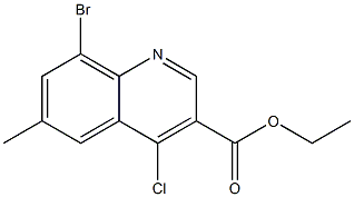 ethyl 8-bromo-4-chloro-6-methylquinoline-3-carboxylate 구조식 이미지