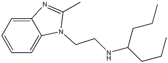 heptan-4-yl[2-(2-methyl-1H-1,3-benzodiazol-1-yl)ethyl]amine Structure