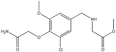 methyl 2-({[4-(carbamoylmethoxy)-3-chloro-5-methoxyphenyl]methyl}amino)acetate Structure