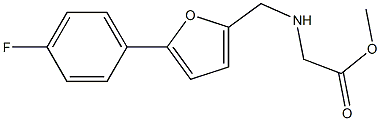 methyl 2-({[5-(4-fluorophenyl)furan-2-yl]methyl}amino)acetate Structure