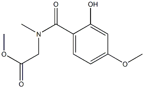 methyl 2-[(2-hydroxy-4-methoxyphenyl)-N-methylformamido]acetate Structure