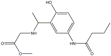 methyl 2-{[1-(5-butanamido-2-hydroxyphenyl)ethyl]amino}acetate Structure