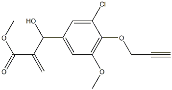 methyl 2-{[3-chloro-5-methoxy-4-(prop-2-yn-1-yloxy)phenyl](hydroxy)methyl}prop-2-enoate 구조식 이미지