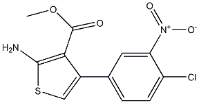 methyl 2-amino-4-(4-chloro-3-nitrophenyl)thiophene-3-carboxylate 구조식 이미지