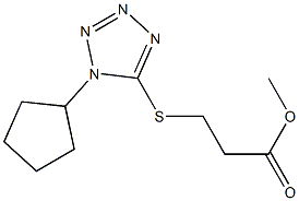 methyl 3-[(1-cyclopentyl-1H-1,2,3,4-tetrazol-5-yl)sulfanyl]propanoate Structure