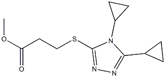 methyl 3-[(4,5-dicyclopropyl-4H-1,2,4-triazol-3-yl)sulfanyl]propanoate 구조식 이미지
