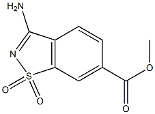 methyl 3-amino-1,2-benzisothiazole-6-carboxylate 1,1-dioxide 구조식 이미지