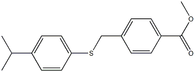 methyl 4-({[4-(propan-2-yl)phenyl]sulfanyl}methyl)benzoate 구조식 이미지