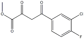 methyl 4-(3-chloro-4-fluorophenyl)-2,4-dioxobutanoate Structure