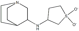 N-(1,1-dioxidotetrahydrothien-3-yl)quinuclidin-3-amine 구조식 이미지