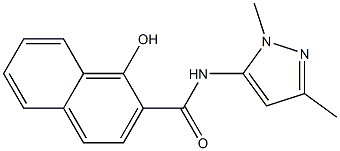 N-(1,3-dimethyl-1H-pyrazol-5-yl)-1-hydroxynaphthalene-2-carboxamide 구조식 이미지