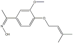 N-(1-{3-methoxy-4-[(3-methylbut-2-en-1-yl)oxy]phenyl}ethylidene)hydroxylamine 구조식 이미지