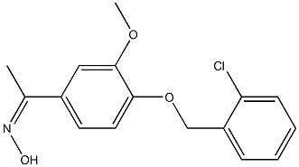 N-(1-{4-[(2-chlorophenyl)methoxy]-3-methoxyphenyl}ethylidene)hydroxylamine 구조식 이미지