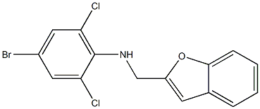 N-(1-benzofuran-2-ylmethyl)-4-bromo-2,6-dichloroaniline 구조식 이미지