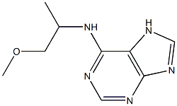 N-(1-methoxypropan-2-yl)-7H-purin-6-amine 구조식 이미지