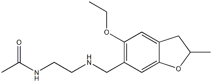 N-(2-{[(5-ethoxy-2-methyl-2,3-dihydro-1-benzofuran-6-yl)methyl]amino}ethyl)acetamide 구조식 이미지