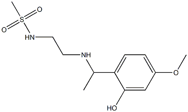 N-(2-{[1-(2-hydroxy-4-methoxyphenyl)ethyl]amino}ethyl)methanesulfonamide 구조식 이미지