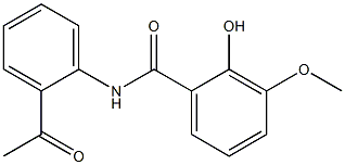 N-(2-acetylphenyl)-2-hydroxy-3-methoxybenzamide Structure
