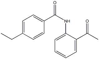 N-(2-acetylphenyl)-4-ethylbenzamide 구조식 이미지