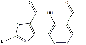 N-(2-acetylphenyl)-5-bromo-2-furamide 구조식 이미지