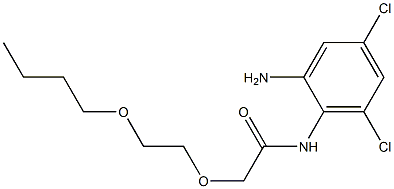 N-(2-amino-4,6-dichlorophenyl)-2-(2-butoxyethoxy)acetamide 구조식 이미지