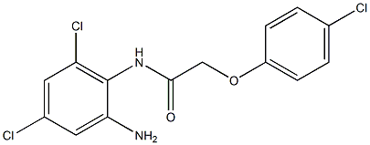 N-(2-amino-4,6-dichlorophenyl)-2-(4-chlorophenoxy)acetamide 구조식 이미지