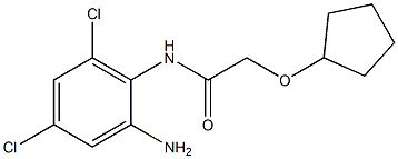 N-(2-amino-4,6-dichlorophenyl)-2-(cyclopentyloxy)acetamide 구조식 이미지
