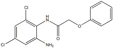 N-(2-amino-4,6-dichlorophenyl)-2-phenoxyacetamide 구조식 이미지