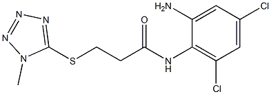 N-(2-amino-4,6-dichlorophenyl)-3-[(1-methyl-1H-1,2,3,4-tetrazol-5-yl)sulfanyl]propanamide 구조식 이미지