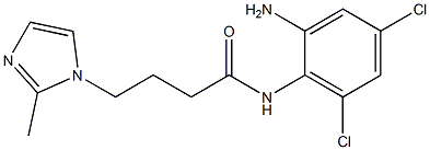 N-(2-amino-4,6-dichlorophenyl)-4-(2-methyl-1H-imidazol-1-yl)butanamide 구조식 이미지