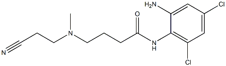 N-(2-amino-4,6-dichlorophenyl)-4-[(2-cyanoethyl)(methyl)amino]butanamide 구조식 이미지