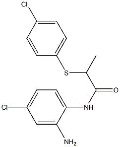 N-(2-amino-4-chlorophenyl)-2-[(4-chlorophenyl)sulfanyl]propanamide 구조식 이미지